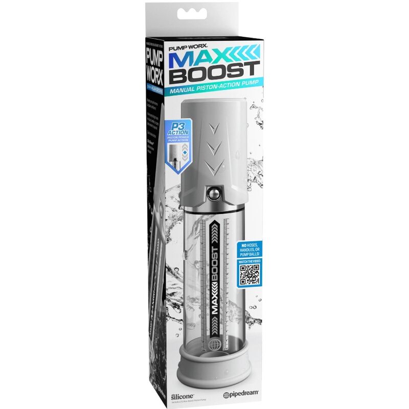 PUMP WORX - POMPE À ÉRECTION MAX BOOST BLANC