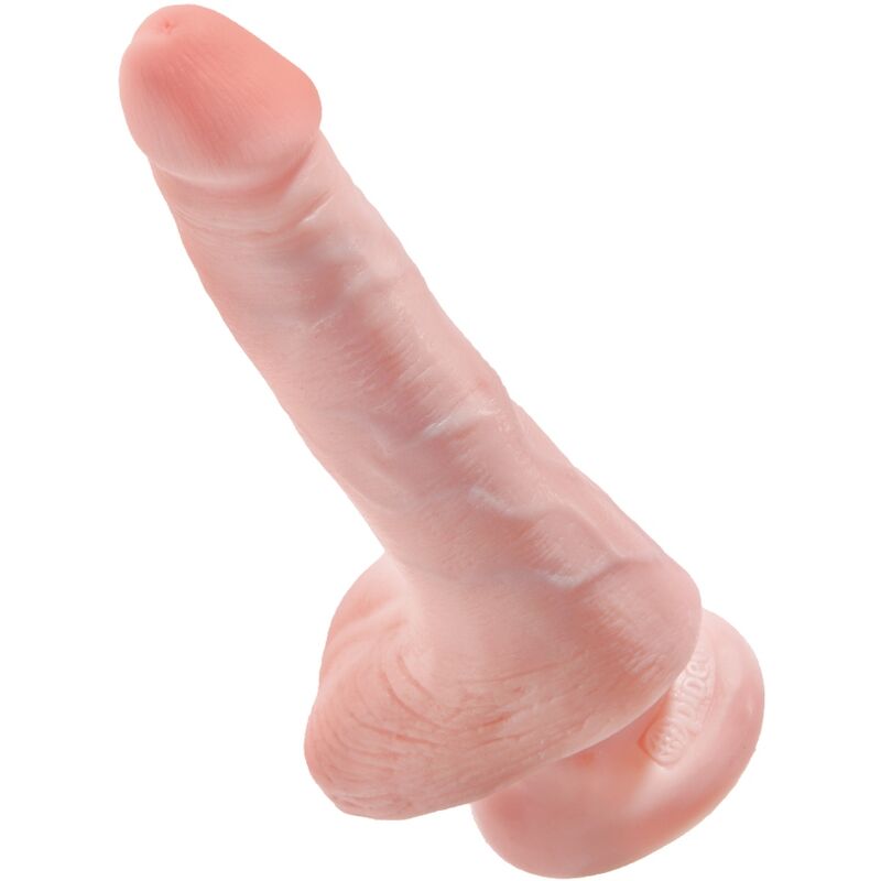 KING COCK - PÉNIS RÉALISTE AVEC TESTICULES 13.5 CM NATUREL