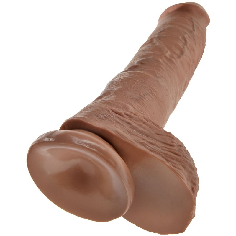KING COCK - REALISTIC PENIS WITH TESTICLES 19.8 CM CANDY