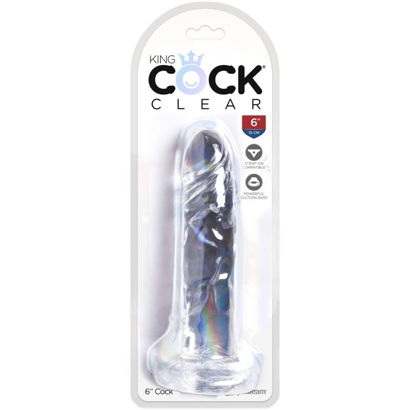 KING COCK - PÉNIS RÉALISTE CLAIR 15.5 CM TRANSPARENT