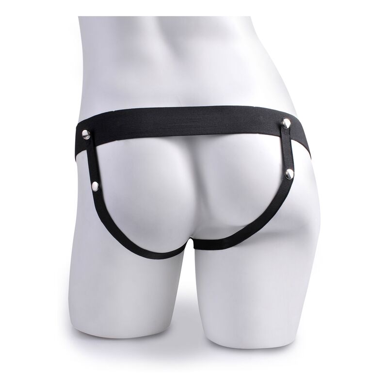 FETISH FANTASY SERIES - ARNÉS AJUSTABLE PENE REALÍSTICO CON TESTÍCULOS SQUIRTING 19 CM