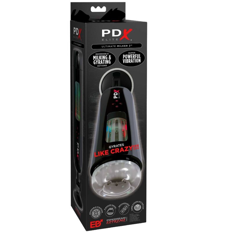 PDX ELITE - STROKER ULTIMATE MILKER 2 ROTATING AND VIBRATING MASTURBATOR