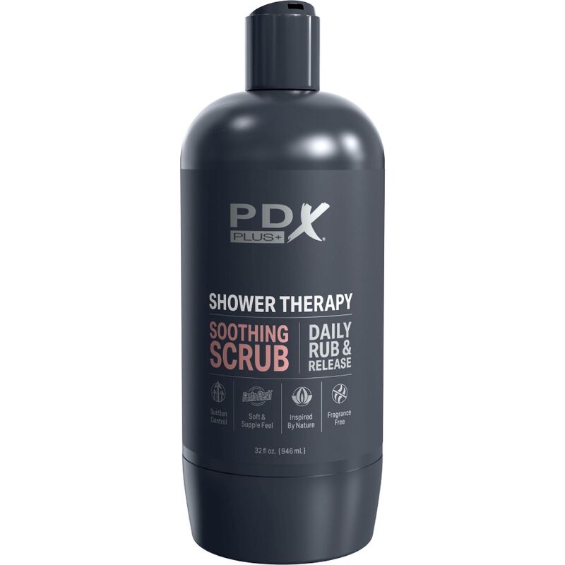 PDX PLUS - MASTURBATEUR STROKER DESIGN DISCRET DE BOUTEILLE DE SHAMPOOING GOMMAGE APAISANT CARAMEL