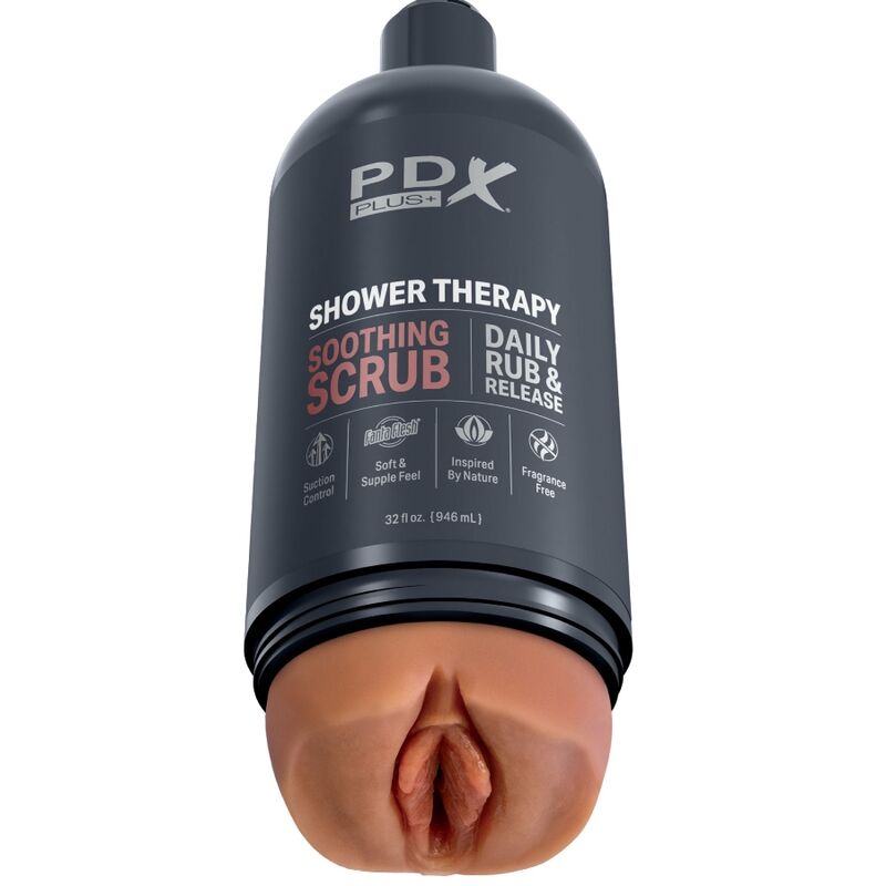 PDX PLUS - MASTURBATEUR STROKER DESIGN DISCRET DE BOUTEILLE DE SHAMPOOING GOMMAGE APAISANT CARAMEL