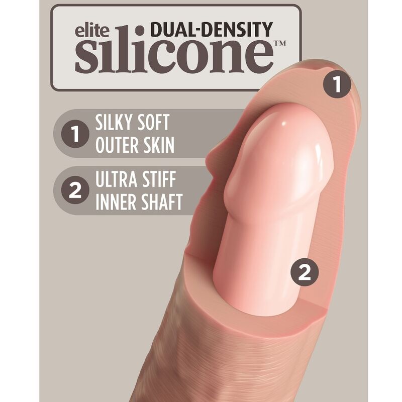 KING COCK - DILDO RÉALISTE D'ÉLITE EN SILICONE 20,3 CM