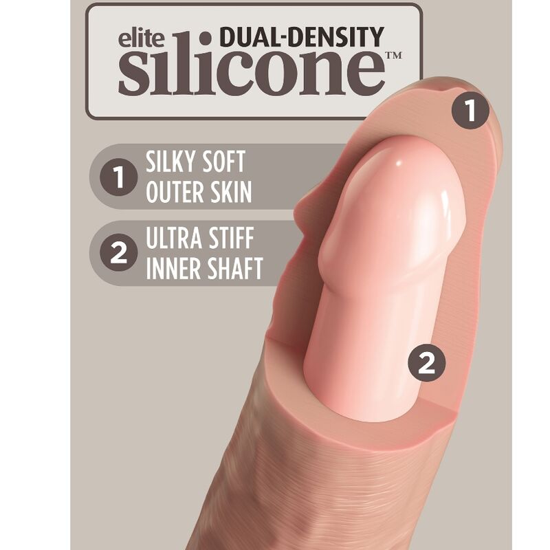 KING COCK - DILDO RÉALISTE ÉLITE EN SILICONE 23 CM