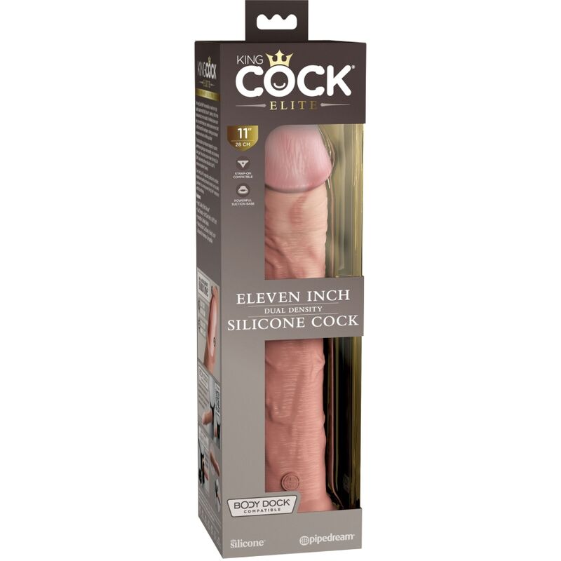 KING COCK - DILDO RÉALISTE ÉLITE EN SILICONE 28 CM