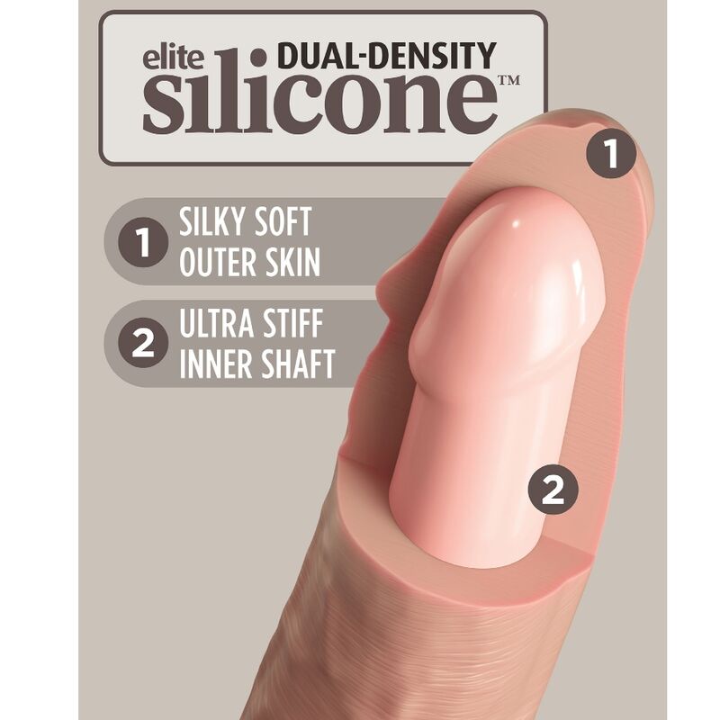 KING COCK - DILDO RÉALISTE VIBRANT & SILICONE HAUT DE GAMME 15,2 CM