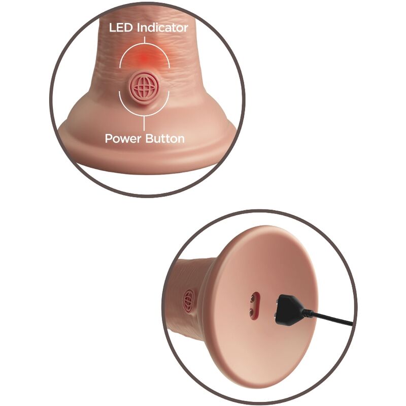 KING COCK - DILDO RÉALISTE VIBRANT & SILICONE HAUT DE GAMME 15,2 CM