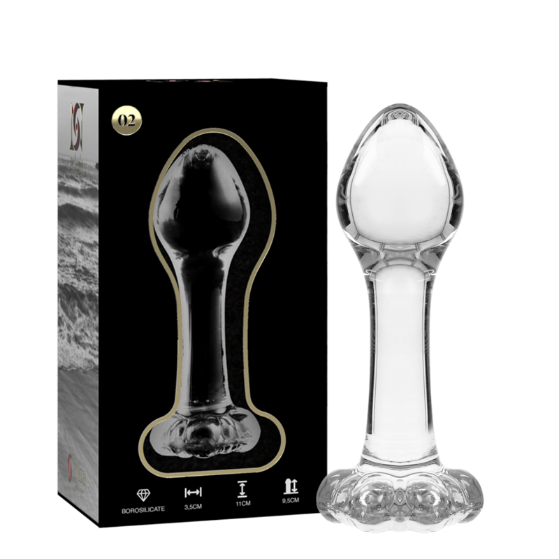 NEBULA SERIES BY IBIZA - MODELO 2 PLUG CRISTAL TRANSPARENTE 11 CM -O- 3.5 CM