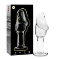 NEBULA SERIES BY IBIZA - MODEL 6 TRANSPARENT GLASS PLUG 12.5 CM -OR- 4 CM