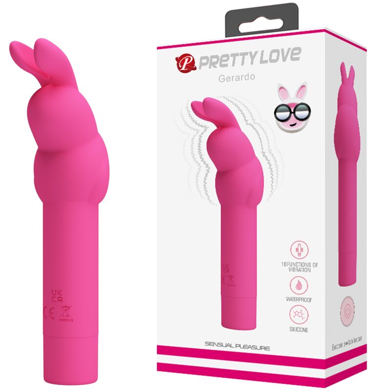PRETTY LOVE - GÉRARD VIBREUR EN SILICONE LAPIN FUCHSIA