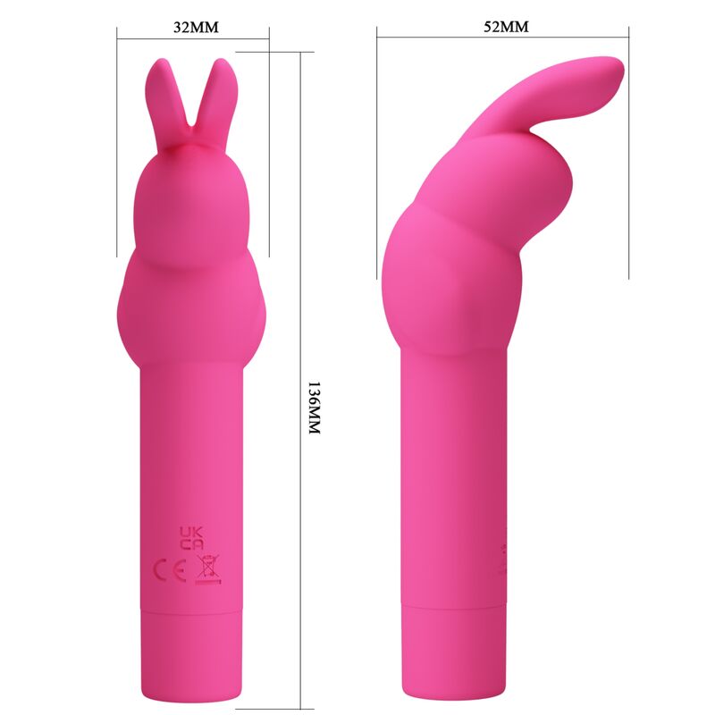 PRETTY LOVE - GÉRARD VIBREUR EN SILICONE LAPIN FUCHSIA