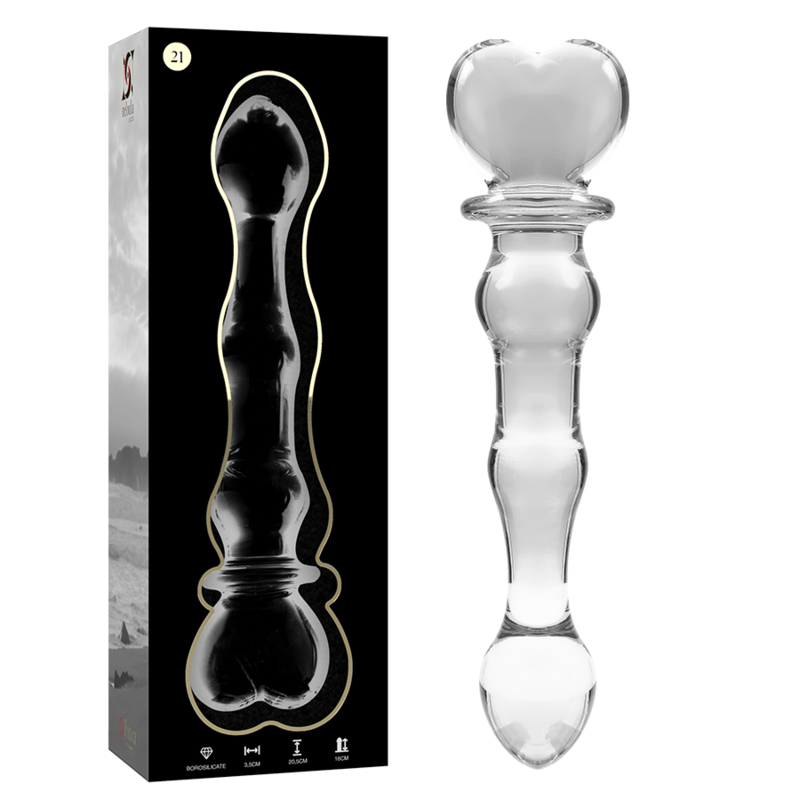 NEBULA SERIES BY IBIZA - MODELO 21 DILDO CRISTAL TRANSPARENTE 20.5 CM -O- 3.5 CM