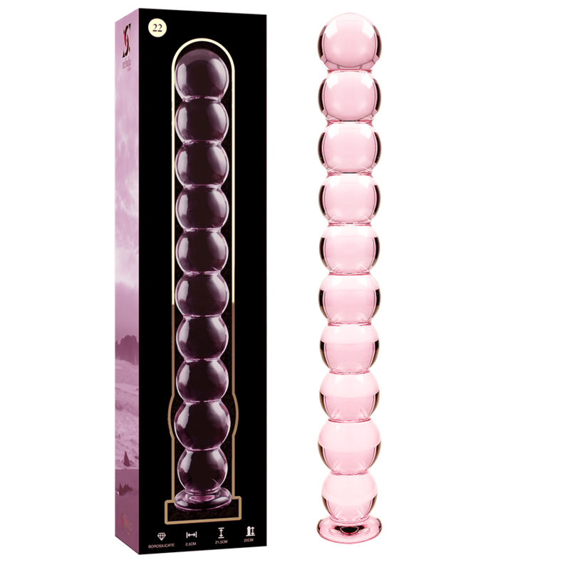 NEBULA SERIES BY IBIZA - MODELO 22 DILDO CRISTAL ROSA 21.5 CM -O- 2.5 CM