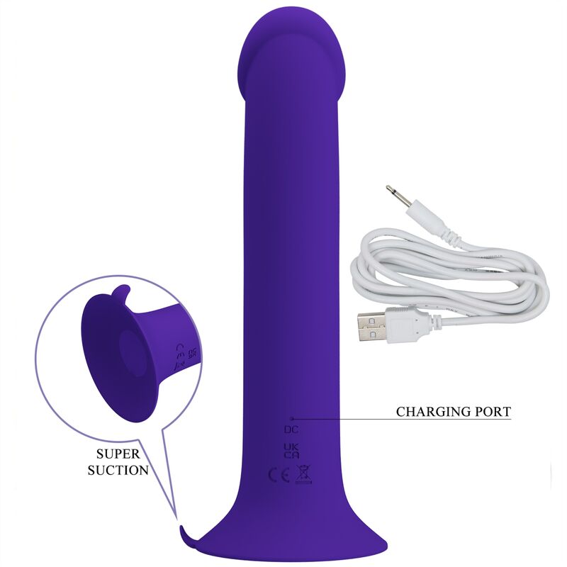 PRETTY LOVE - MURRAY YOUTH VIBRATING & RECHARGEABLE DILDO PURPLE