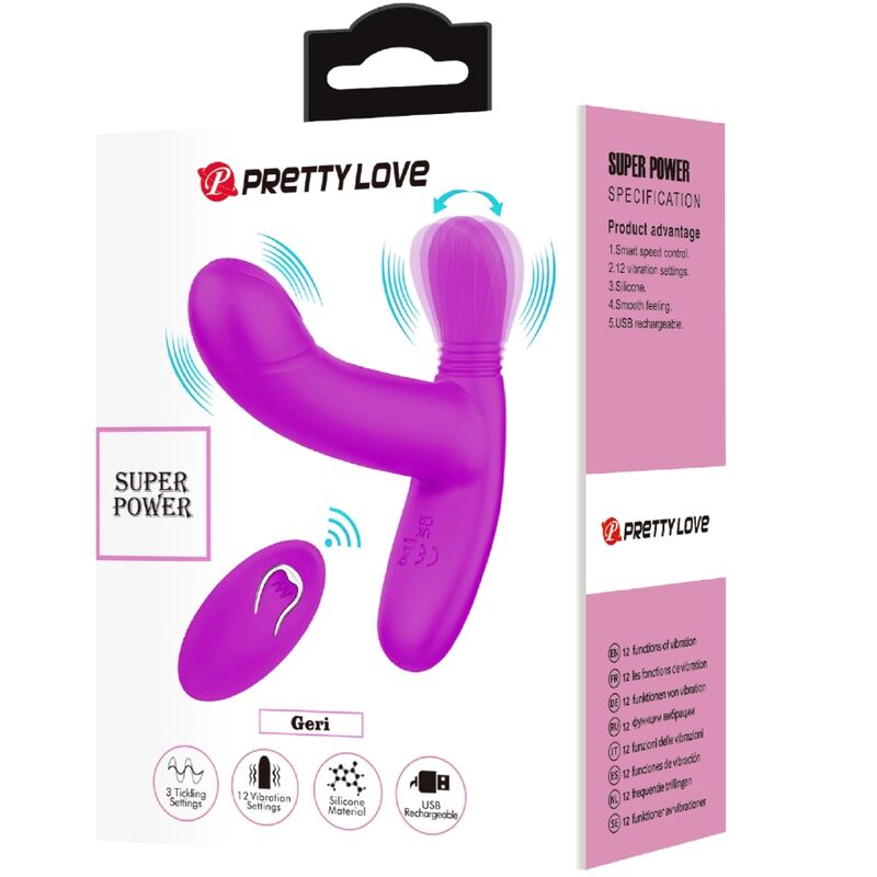 PRETTY LOVE - GERI MASSEUR CLITORIDIEN TÉLÉCOMMANDE ROSE