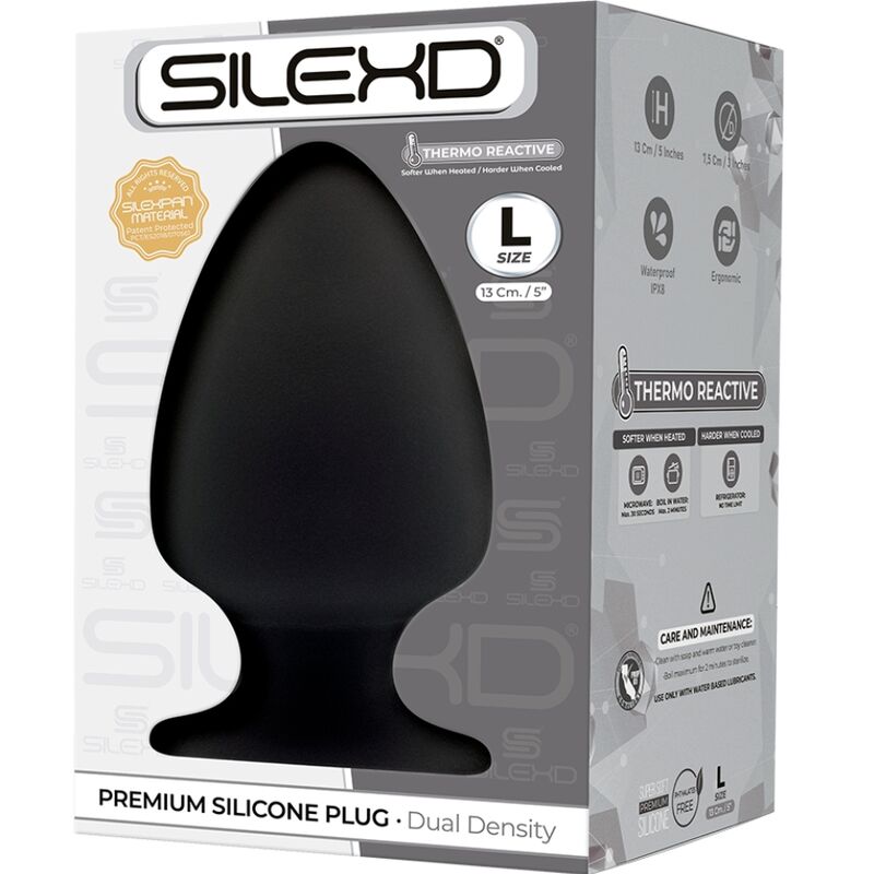SILEXD - MODÈLE 1 PLUG ANAL SILICONE PREMIUM SILEXPAN PREMIUM THERMORÉACTIF TAILLE L