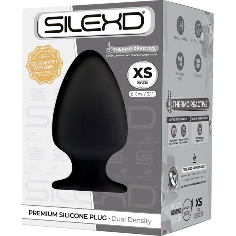 SILEXD - MODÈLE 1 PLUG ANAL SILICONE PREMIUM SILEXPAN PREMIUM THERMORÉACTIF TAILLE XS
