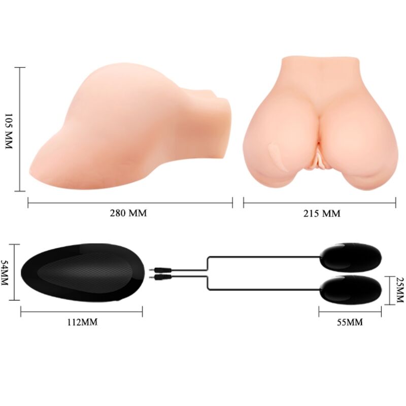 CRAZY BULL - REALISTIC MESH VAGINA AND ANUS WITH VIBRATION