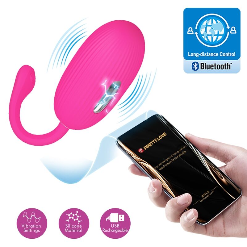 PRETTY LOVE - DOREEN OEUF VIBRANT RECHARGEABLE MAGENTA TÉLÉCOMMANDE