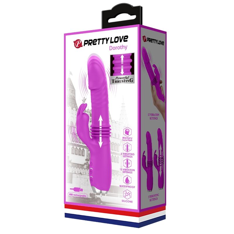 PRETTY LOVE - DOROTHY VIBRO MASCULIN LAPIN RECHARGEABLE VIOLET