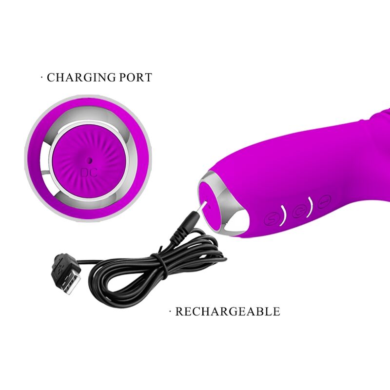 PRETTY LOVE - DOROTHY VIBRO MASCULIN LAPIN RECHARGEABLE VIOLET