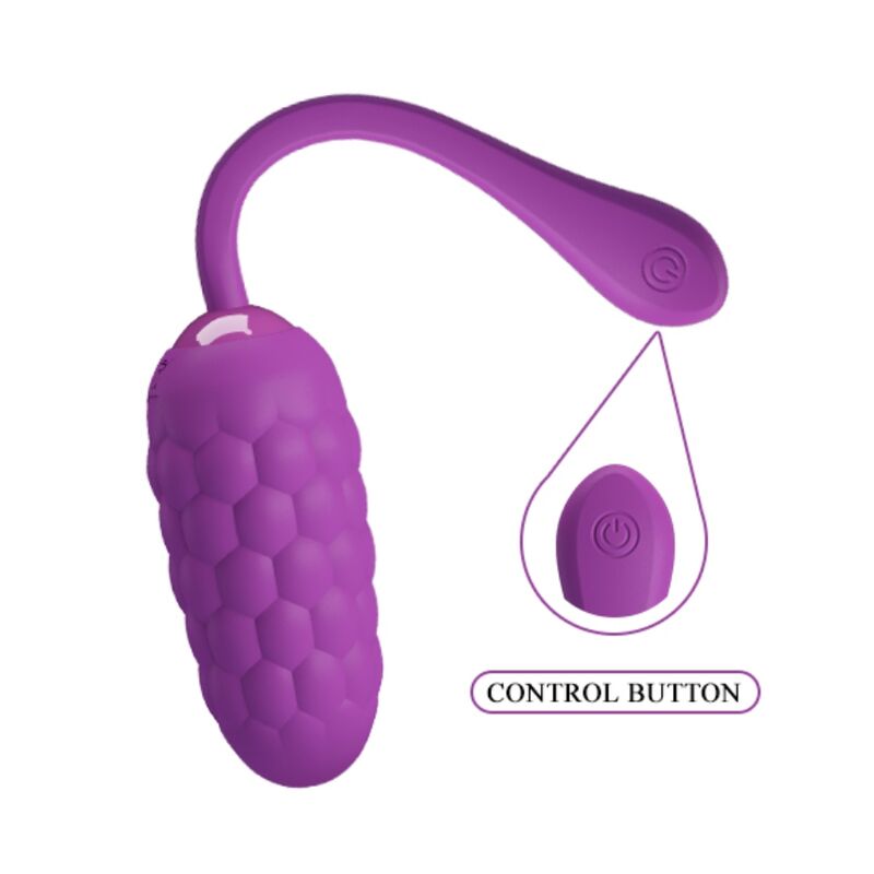 PRETTY LOVE - RECHARGEABLE MARINE TEXTURED VIBRATING EGG PURPLE