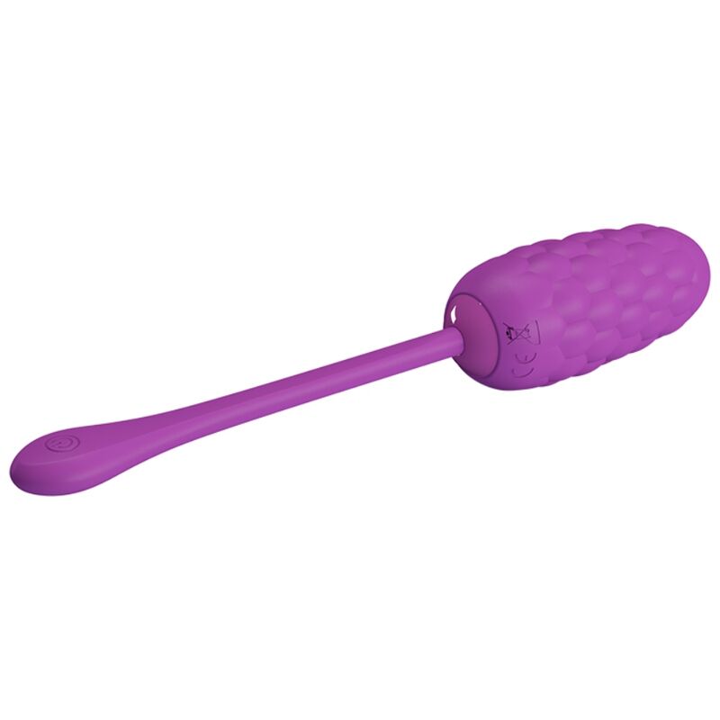 PRETTY LOVE - RECHARGEABLE MARINE TEXTURED VIBRATING EGG PURPLE