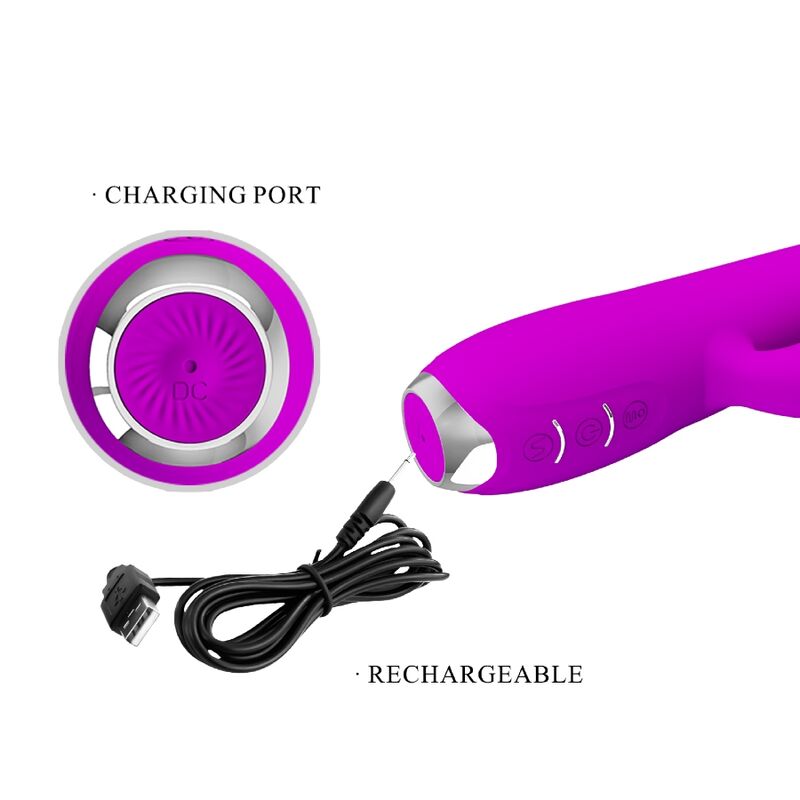 PRETTY LOVE - REGINA RECHARGEABLE SUCTION VIBRATOR PURPLE