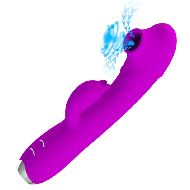 PRETTY LOVE - REGINA RECHARGEABLE SUCTION VIBRATOR PURPLE