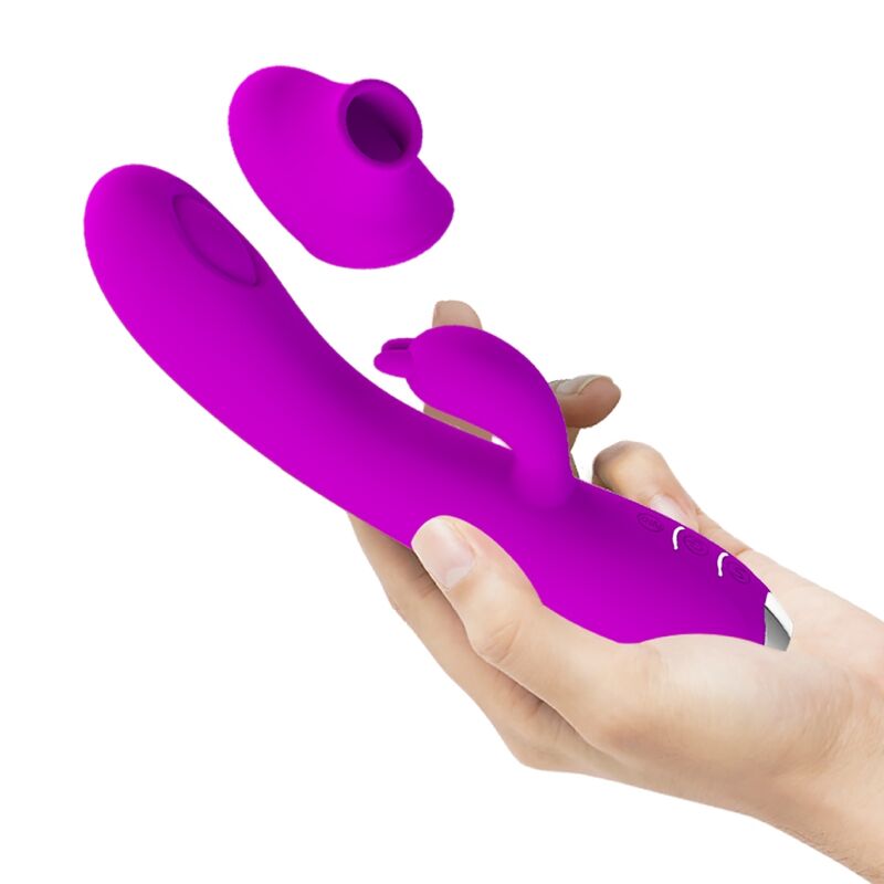 PRETTY LOVE - REGINA RECHARGEABLE SUCTION VIBRATOR PURPLE