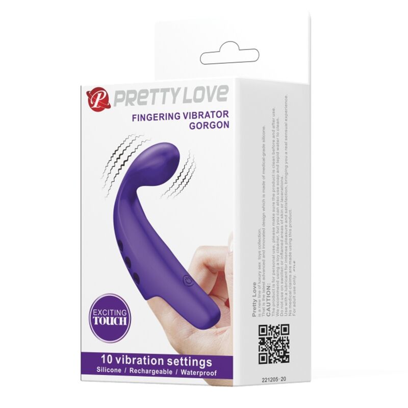 PRETTY LOVE - GORGON VIBREUR DE DOIGT RECHARGEABLE VIOLET