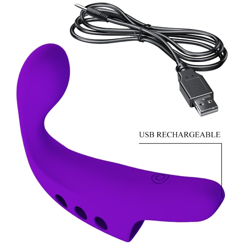 PRETTY LOVE - GORGON VIBREUR DE DOIGT RECHARGEABLE VIOLET