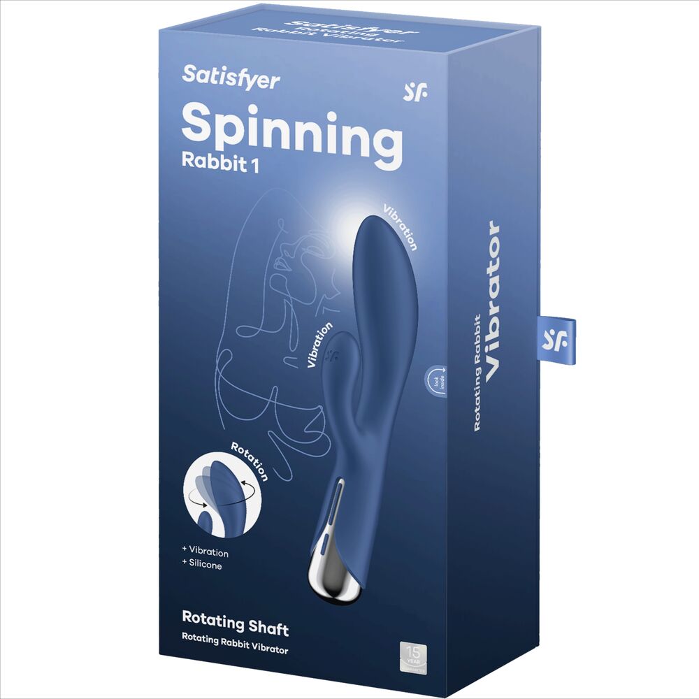 SATISFYER - SPINNING RABBIT 1 STIMULATION CLITORIS ET POINT G BLEU