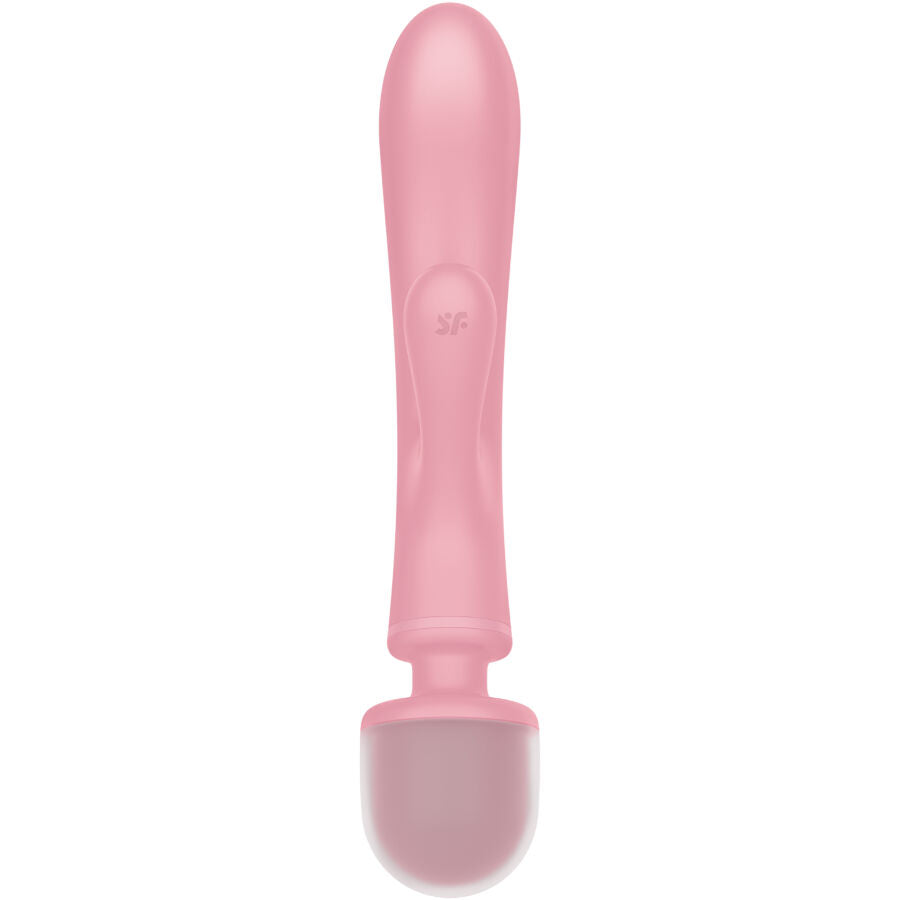 SATISFYER - TRIPLE LOVER MASSEUR VIBREUR RABBIT ROSE