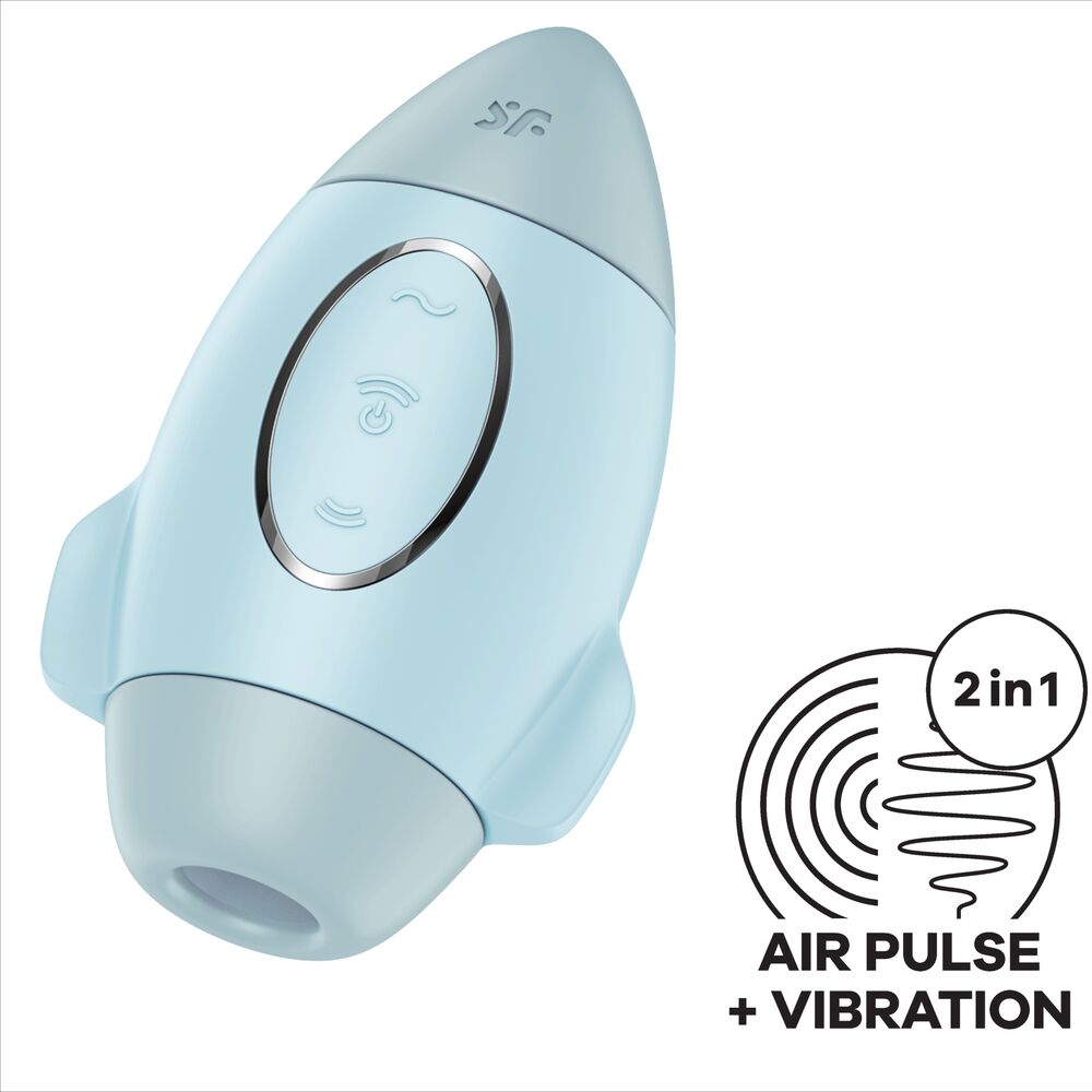 SATISFYER - MISSION CONTROL BLUE DOUBLE PULSE PETIT VIBREUR