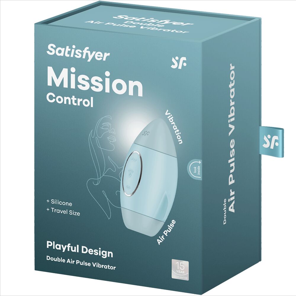 SATISFYER - MISSION CONTROL BLUE DOUBLE PULSE PETIT VIBREUR