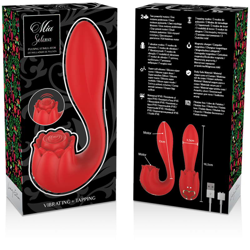 MIA - SÉLÈNE STIMULATEUR VIBRANT + TAPOTANT ROUGE
