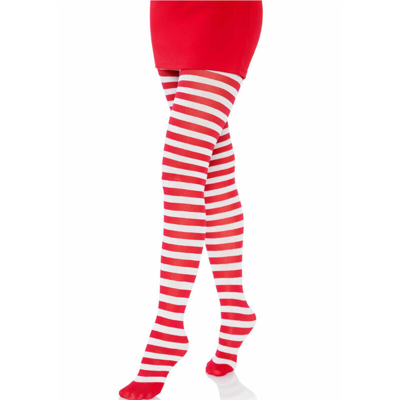 LEG AVENUE - BAS RAYÉS BLANC/ROUGE