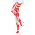 LEG AVENUE - BAS RAYÉS BLANC/ROUGE