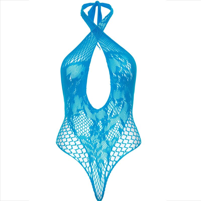LEG AVENUE - BODY LICRA ET DENTELLE BLEUE