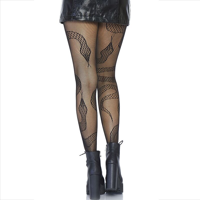 LEG AVENUE - COLLANT FILET SERPENTS NOIR