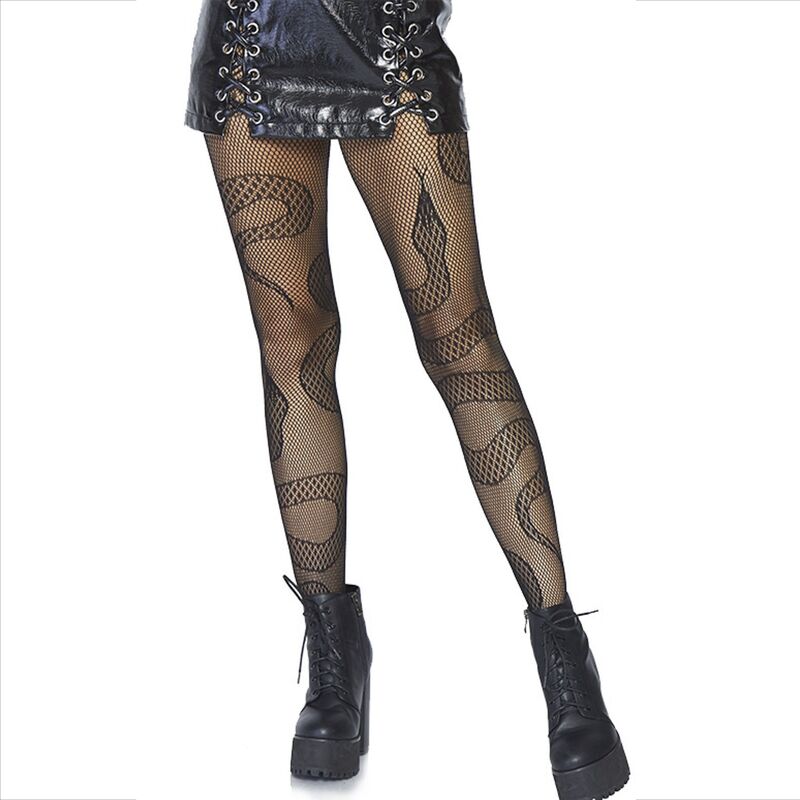 LEG AVENUE - COLLANT FILET SERPENTS NOIR