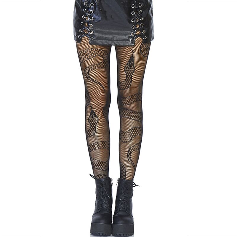 LEG AVENUE - COLLANT FILET SERPENTS NOIR