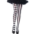 LEG AVENUE - BAS HARLEQUIN NOIR/BLANC