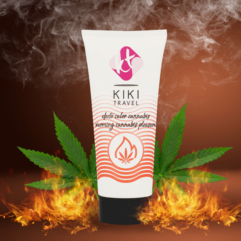 KIKÍ TRAVEL - GEL LUBRIFIANT GOÛT CANNABIS EFFET CHALEUR INTENSE 50 ML