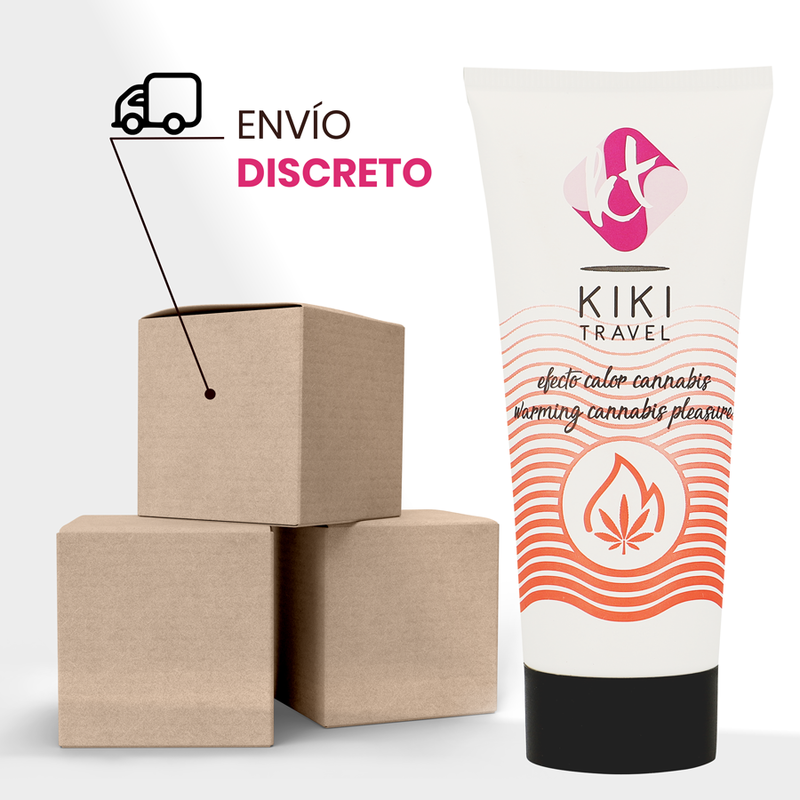 KIKÍ TRAVEL - GEL LUBRIFIANT GOÛT CANNABIS EFFET CHALEUR INTENSE 50 ML