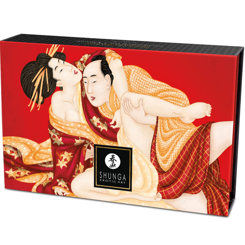 SHUNGA - KIT POUDRE DE MASSAGE COMESTIBLE FRAISE