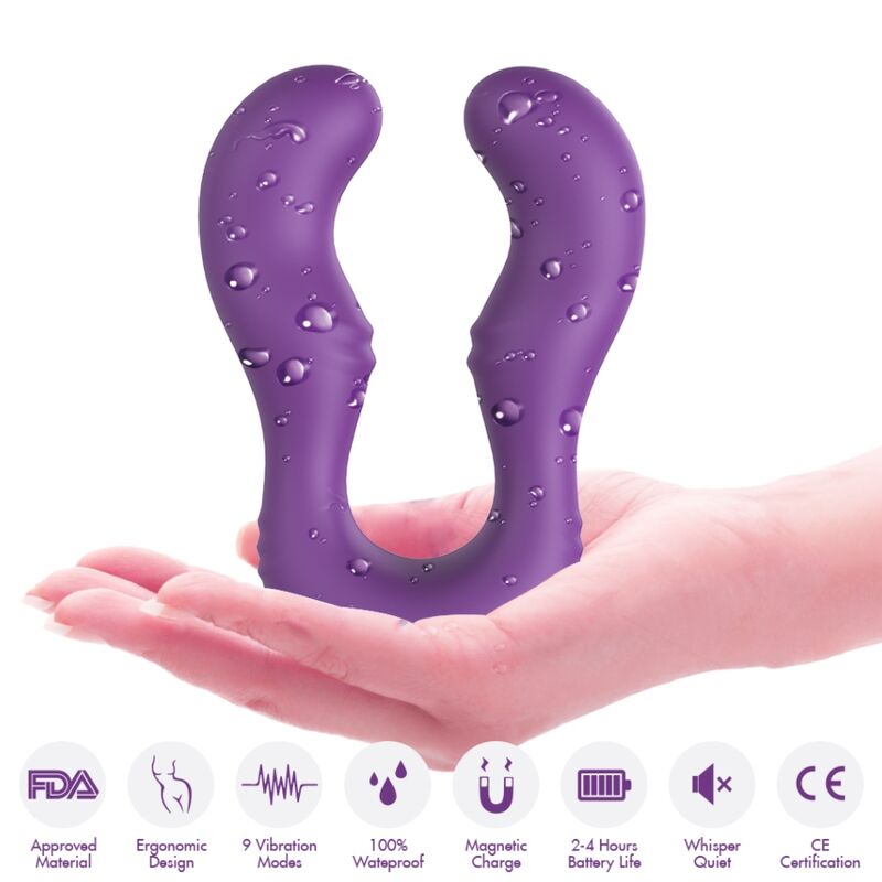 HARMONY - SERAPH DOUBLE VIBRATOR WITH REMOTE CONTROL, VIOLET